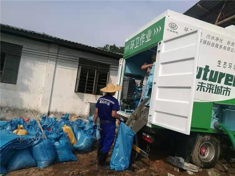 西林工业污泥压干处理